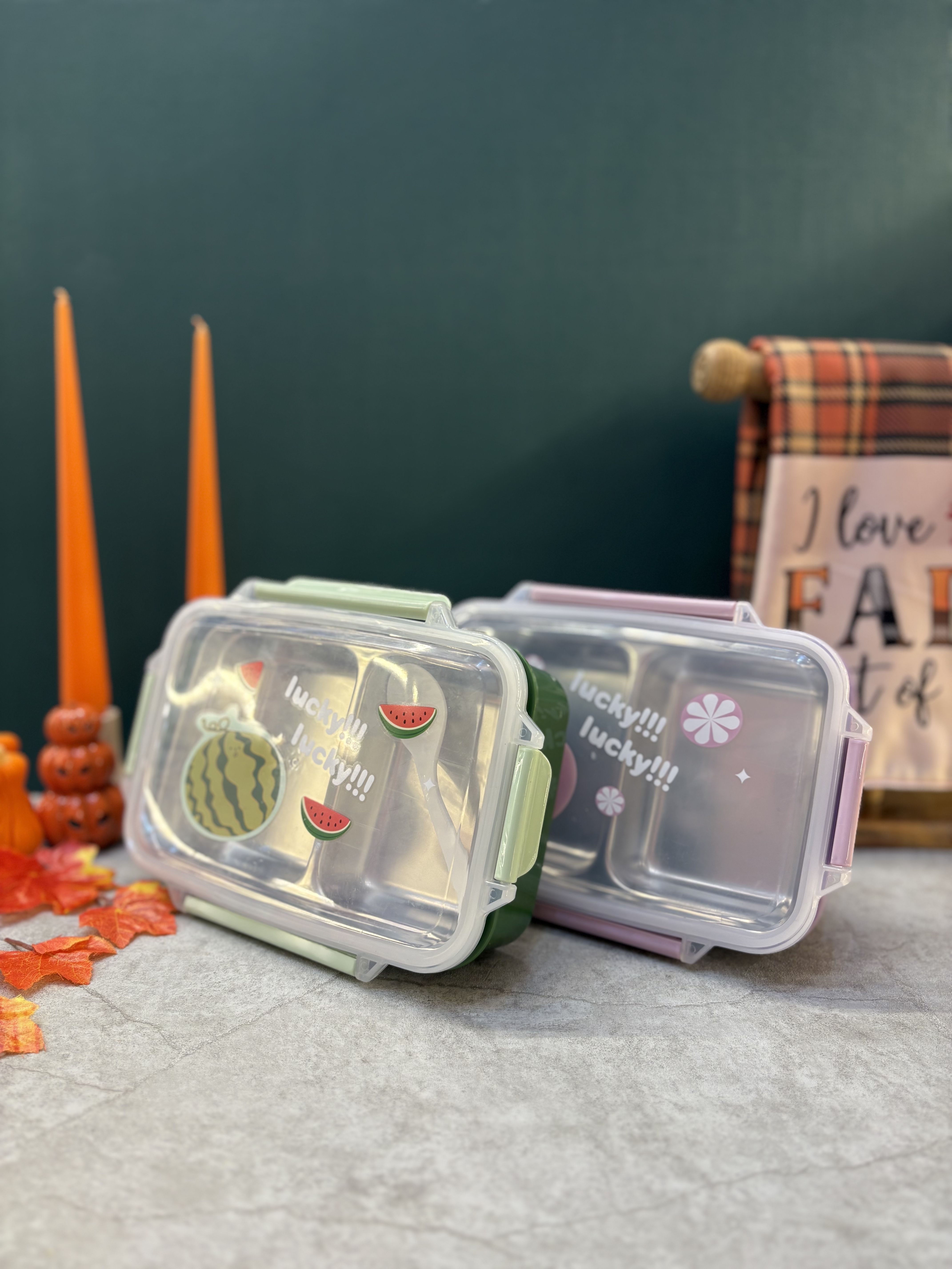 لانچ باکس مستطیلی استیلLUCKY