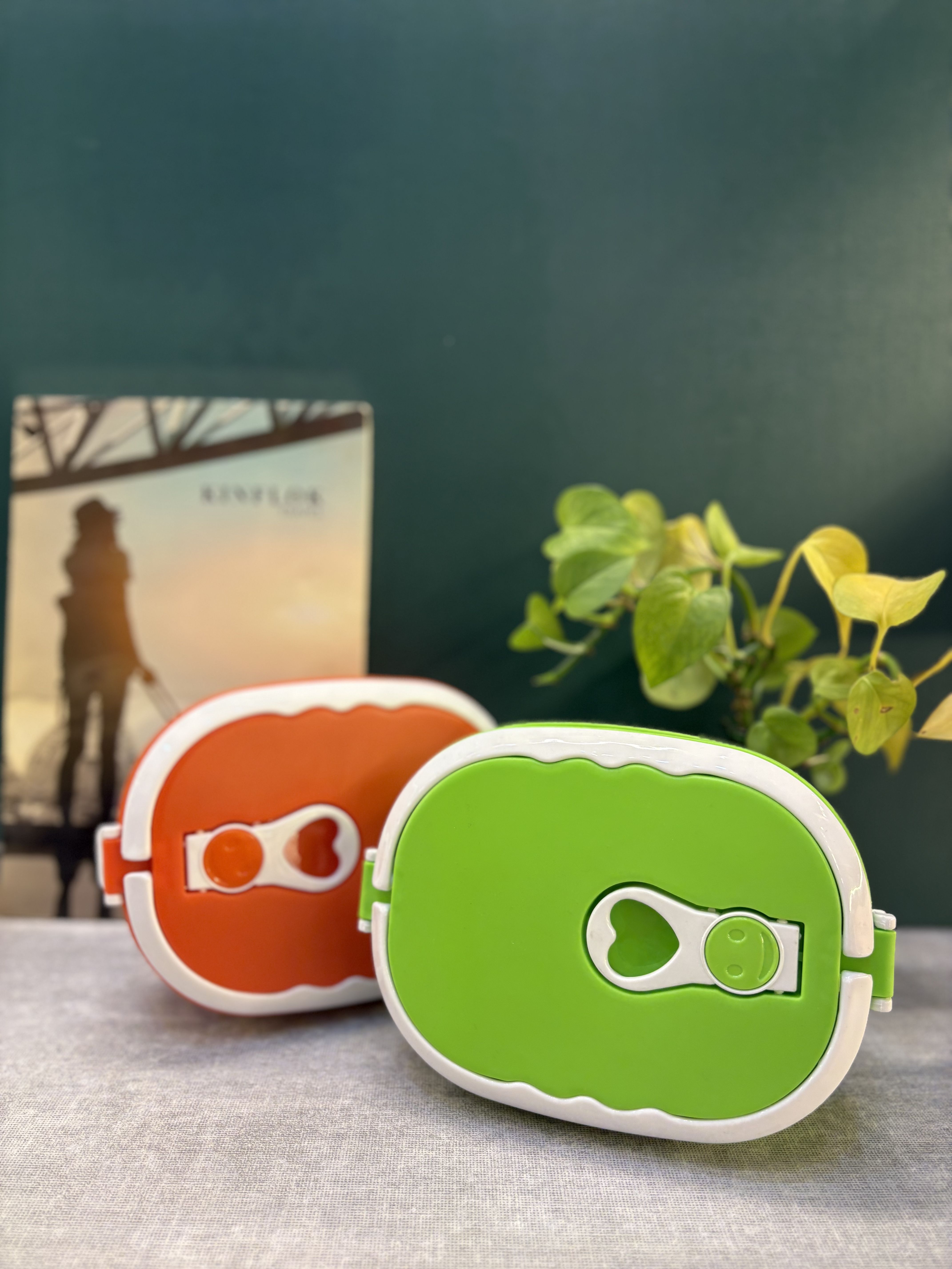 لانچ باکس بیضی قفل دار یک طبقه