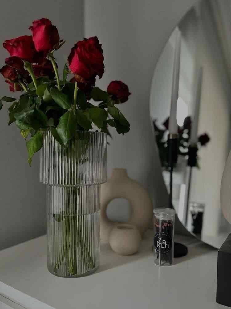 گلدان ویرا بلند بلوری