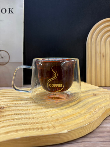 ماگ 2جداره مربع COFFEE