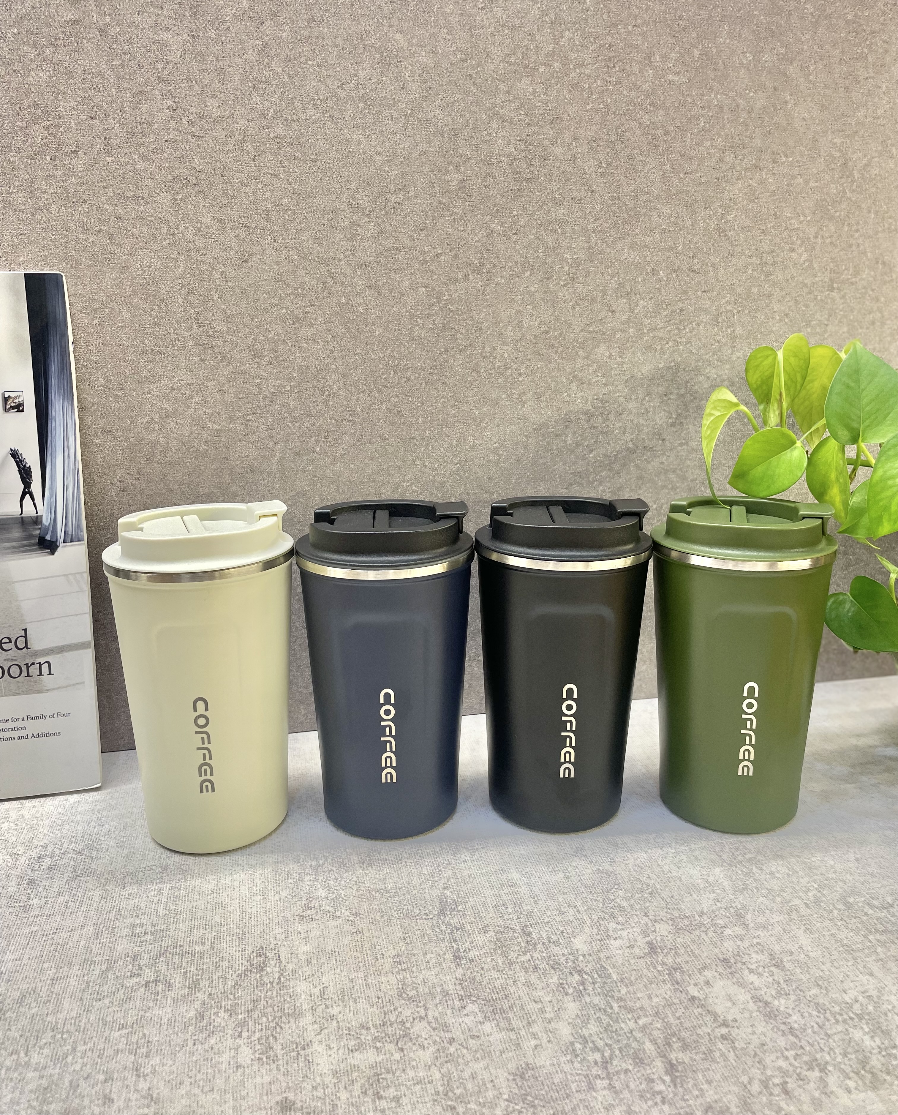 تراول ماگ بدنه پلاستیکی کافی coffee حجم 500 میل