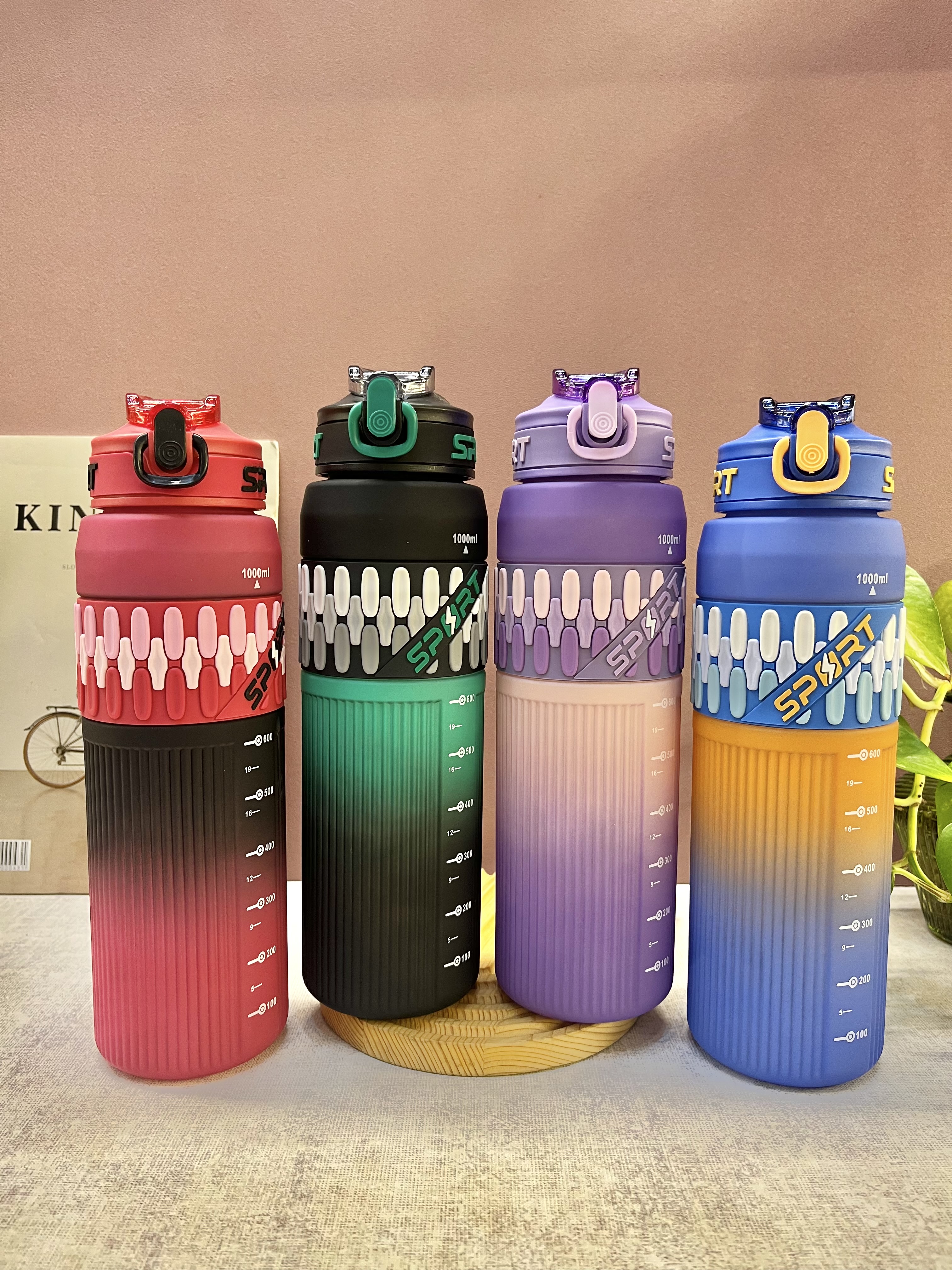 قمقمه باشگاهی شیار دار SPORT حجم ۱۰۰۰ میلی لیتر کد 7536