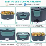 ظرف غذای برقی و فندکی استیل مدل DFH-C26